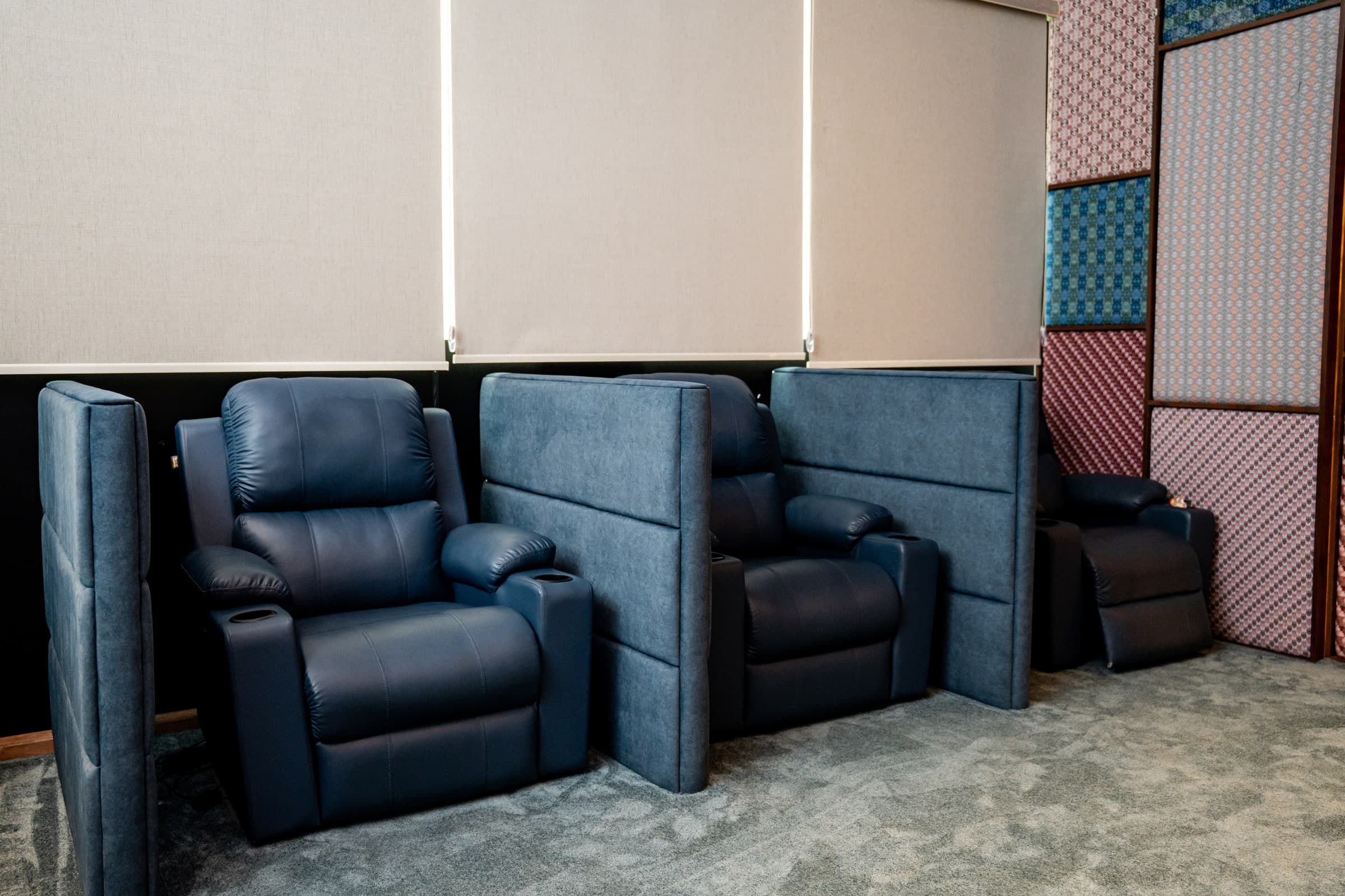 Reclining chairs at Yatra Lounge